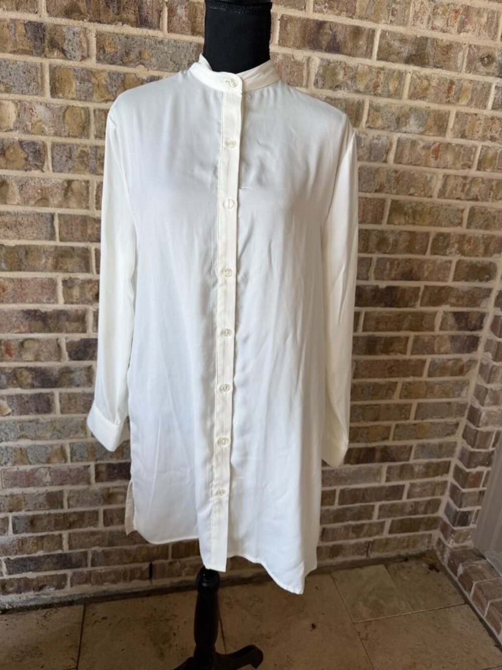 Summersalt long sleeve roll tab sleeve ivory color size small blouse coverup